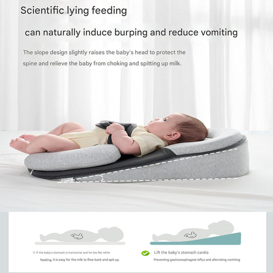 Almohada Desmontable De Alimentación Con Biberón, Almohadas Para Dormir Para Recién Nacidos, Almohada De Lactancia Materna De Reflujo Para Reducir La Regurgitación, Almohada Antireflujo
